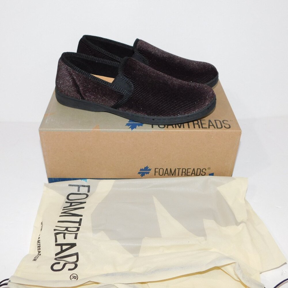 Foamtreads Regal 2 Mens 8 Brown slide on Slipper Memory foam insole UNWORN
